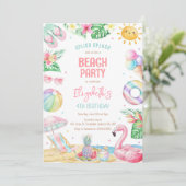 Invitation à une fête d'anniversaire à la piscine (Debout devant)