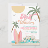 Invitation à une fête d'anniversaire à la plage (Devant)