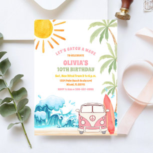 Invitation à une fête d'anniversaire à la plage