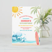 Invitation à une fête d'anniversaire à la plage (Debout devant)