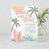 Invitation à une fête d'anniversaire à la plage (Debout devant)