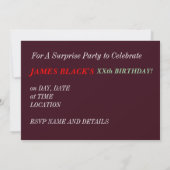 Invitation à une fête d'anniversaire à Las Vegas (Dos)