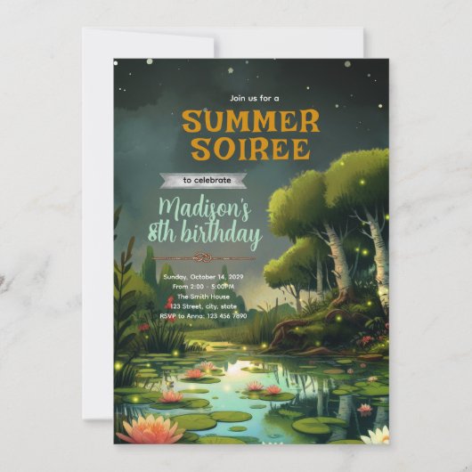 Invitation à une fête d'anniversaire à l'étang du (Devant)