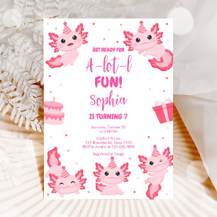 Invitation à une fête d'anniversaire amusante Axol