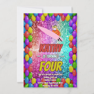 Invitation à une fête d'anniversaire amusante et c