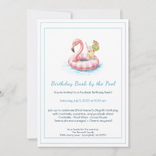 Invitation à une fête d'anniversaire au bord de la