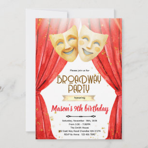 Invitation à une fête d'anniversaire au cinéma thé