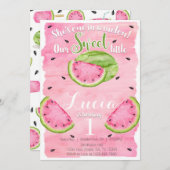 Invitation à une fête d'anniversaire au melon d'ea (Devant / Derrière)