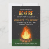 Invitation à une fête d'anniversaire autour d'un f (Devant)