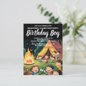 Invitation à une fête d'anniversaire autour d'un f (Debout devant)