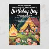 Invitation à une fête d'anniversaire autour d'un f (Devant)