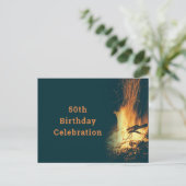 Invitation à une fête d'anniversaire autour d'un f (Debout devant)