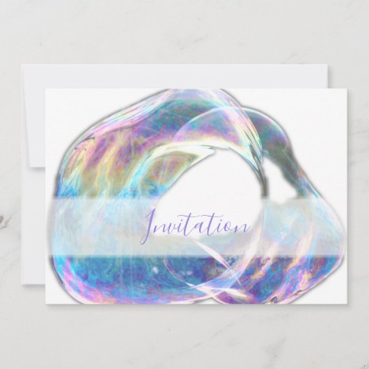 Invitation à une fête d'anniversaire aux bulles co (Devant)