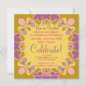 Invitation à une fête d'anniversaire aux doux past (Dos)