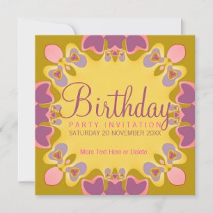 Invitation à une fête d'anniversaire aux doux past