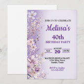 Invitation à une fête d'anniversaire avec de belle (Devant / Derrière)