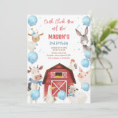 Invitation à une fête d'anniversaire avec des anim (Debout devant)