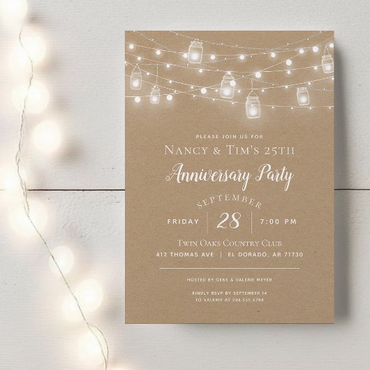 Invitation à une fête d'anniversaire avec des guir