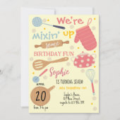 Invitation à une fête d'anniversaire avec gâteaux (Devant)