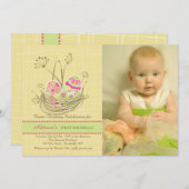 Invitation à une fête d'anniversaire avec la carte (Devant / Derrière)