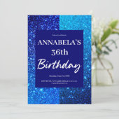 Invitation à une fête d'anniversaire avec paillett (Debout devant)