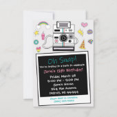 Invitation à une fête d'anniversaire avec un appar (Devant)