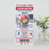Invitation à une fête d'anniversaire avec un bille (Debout devant)