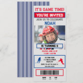 Invitation à une fête d'anniversaire avec un bille (Devant / Derrière)
