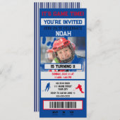 Invitation à une fête d'anniversaire avec un bille (Devant / Derrière)