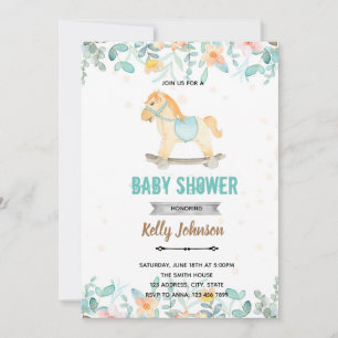 Invitation à une fête d'anniversaire avec un cheva