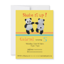 Invitation à une fête d'anniversaire avec un ours