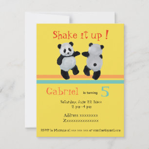 Invitation à une fête d'anniversaire avec un ours