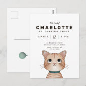 Invitation à une fête d'anniversaire avec un petit (Devant / Derrière)