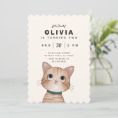 Invitation à une fête d'anniversaire avec un petit (Debout devant)