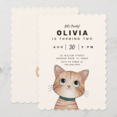 Invitation à une fête d'anniversaire avec un petit (Devant / Derrière)