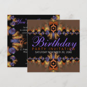 Invitation à une fête d'anniversaire avec une save (Devant / Derrière)