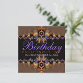 Invitation à une fête d'anniversaire avec une save (Debout devant)