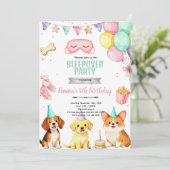 Invitation à une fête d'anniversaire avec une soir (Debout devant)