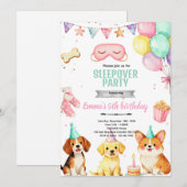 Invitation à une fête d'anniversaire avec une soir (Devant / Derrière)