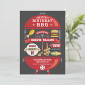Invitation à une fête d'anniversaire BBQ (Debout devant)