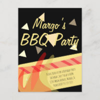 Invitation à une fête d'anniversaire BBQ avec hot-