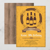 Invitation à une fête d'anniversaire bière (Devant / Derrière)