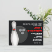 Invitation à une fête d'anniversaire Bowling Bowl (Debout devant)