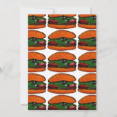 Invitation à une fête d'anniversaire Burger (Dos)