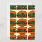 Invitation à une fête d'anniversaire Burger (Dos)