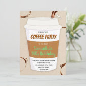 Invitation à une fête d'anniversaire café (Debout devant)
