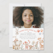 Invitation à une fête d'anniversaire cirque pour e (Devant)