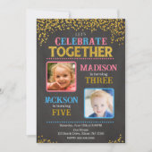 Invitation à une fête d'anniversaire commune avec  (Devant)