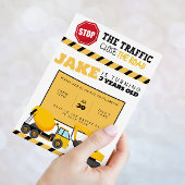 Invitation à une fête d'anniversaire Construction