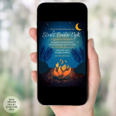 Invitation à une fête d'anniversaire cosy au feu d